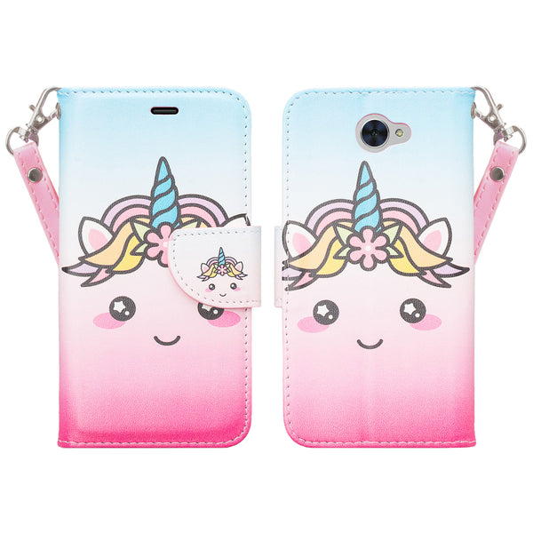 Huawei Ascend XT 2 Wallet Case - White Unicorn - www.coverlabusa.com