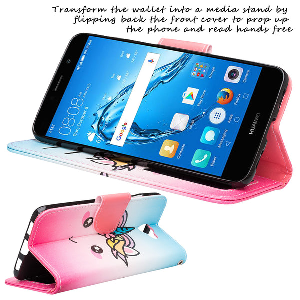 Huawei Ascend XT 2 Wallet Case - White Unicorn - www.coverlabusa.com
