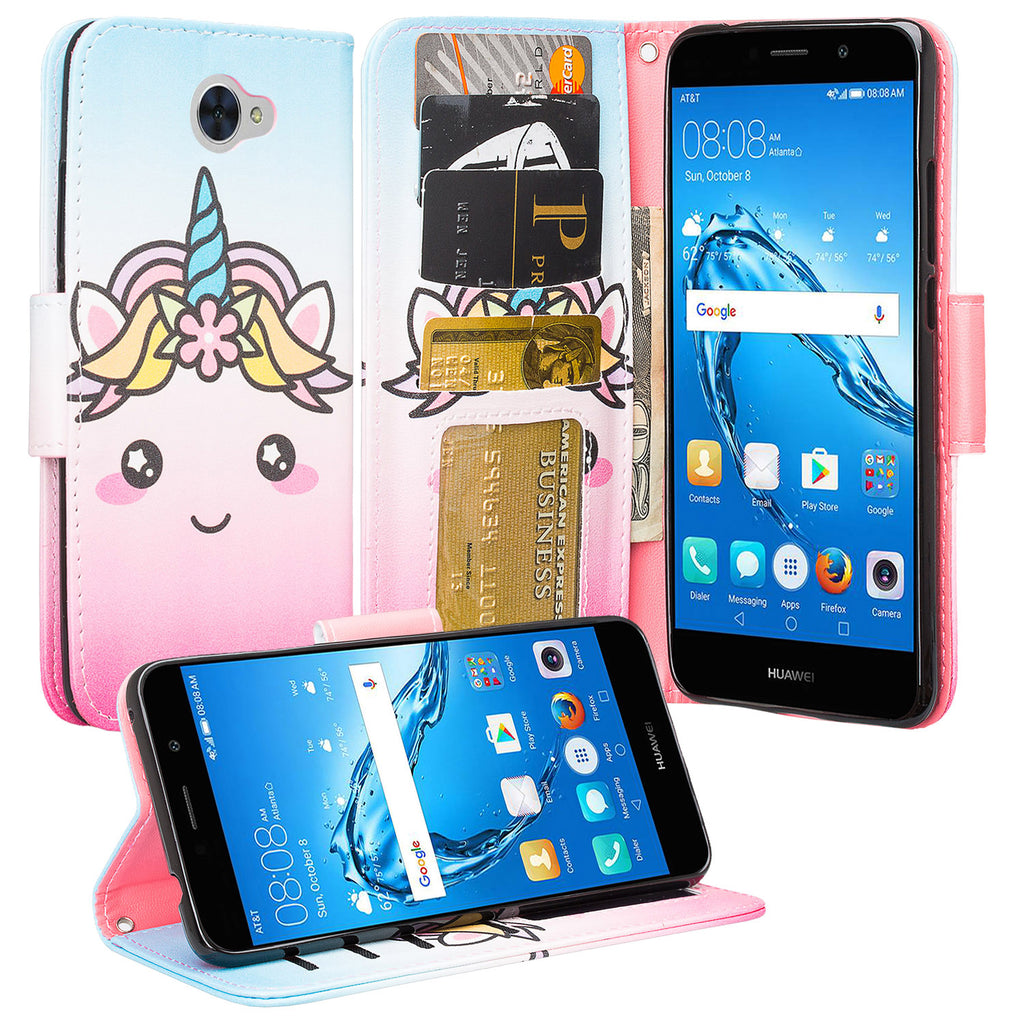 Huawei Ascend XT 2 Wallet Case - White Unicorn - www.coverlabusa.com