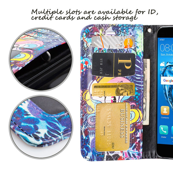 Huawei Ascend XT 2 Wallet Case - Rainbow Unicorn - www.coverlabusa.com