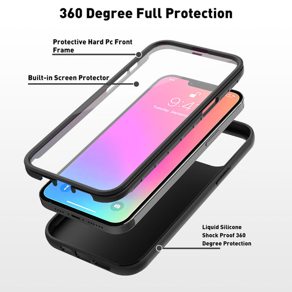 apple iphone 12 pro max full-body tpu case - black - www.coverlabusa.com