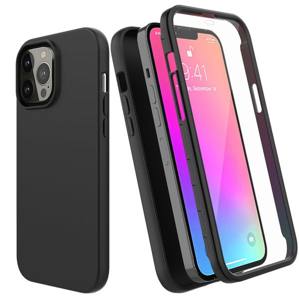 apple iphone 12 pro max full-body tpu case - black - www.coverlabusa.com