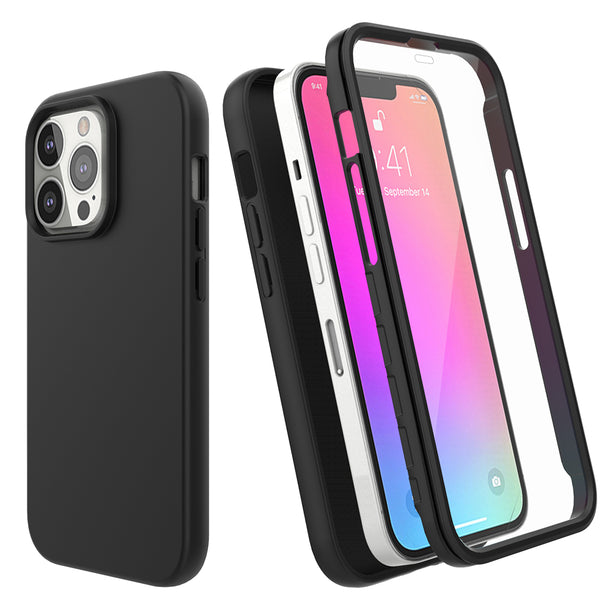 apple iphone 12 full-body tpu case - black - www.coverlabusa.com