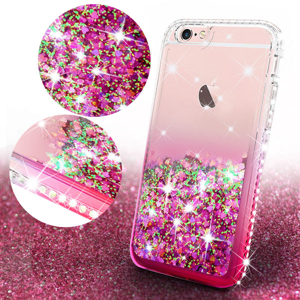 clear liquid phone case for apple iphone 7 plus - hot pink - www.coverlabusa.com