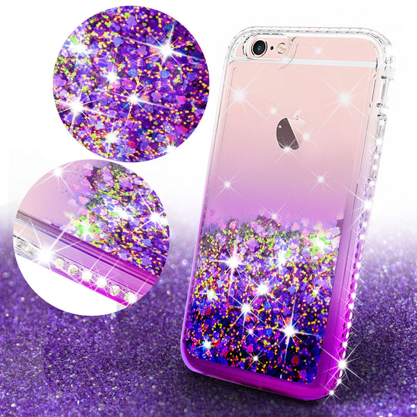 clear liquid phone case for apple iphone 7 plus - purple - www.coverlabusa.com