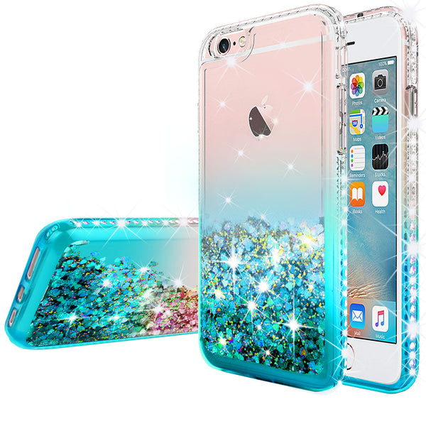 clear liquid phone case for apple iphone 7 - teal - www.coverlabusa.com