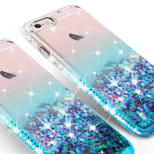 clear liquid phone case for apple iphone 7 - teal - www.coverlabusa.com