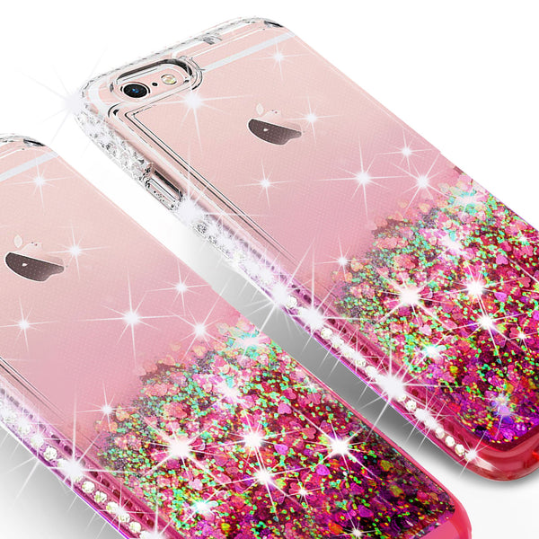 clear liquid phone case for apple iphone 7 plus - hot pink - www.coverlabusa.com