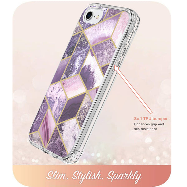 apple ipohne 8 full-body case - purple marble - www.coverlabusa.com