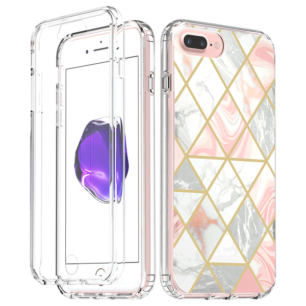 apple ipohne 8 plus full-body case - pink marble - www.coverlabusa.com