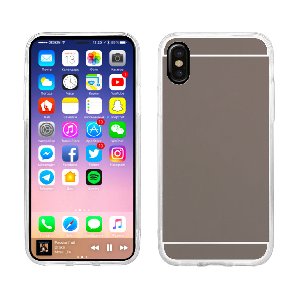 Apple iPhone ??? | iPhone Ten mirror case - silver - www.coverlabusa.com