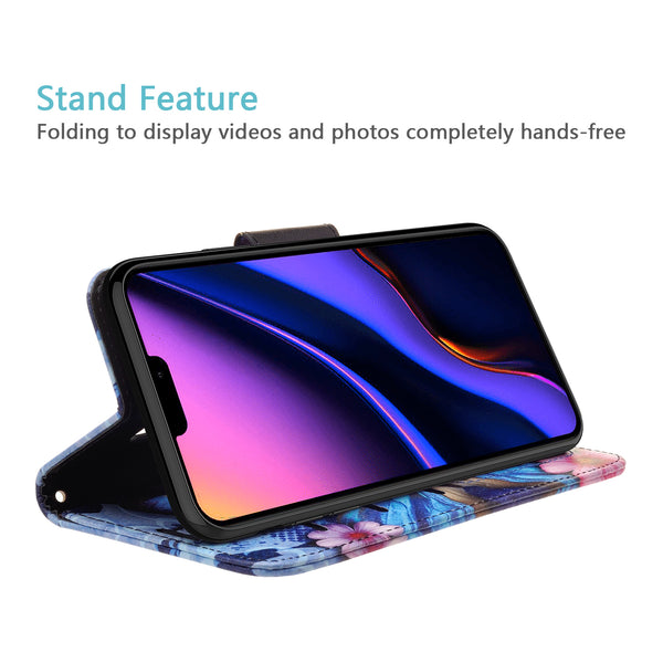 apple iphone 11 wallet case - blue butterfly - www.coverlabusa.com