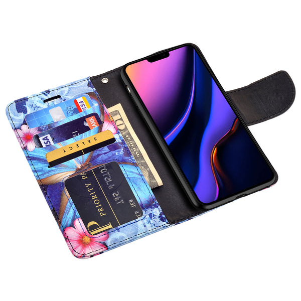 apple iphone 11 wallet case - blue butterfly - www.coverlabusa.com