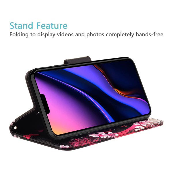 apple iphone 12 pro max wallet case - heart butterflies - www.coverlabusa.com