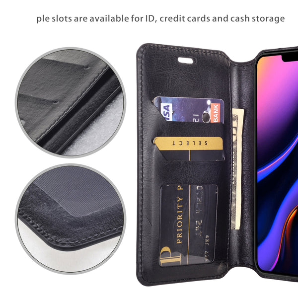apple iphone 11 pro max wallet case - black - www.coverlabusa.com
