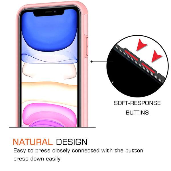 apple iphone 11 glitter hybrid case - rose gold - www.coverlabusa.com