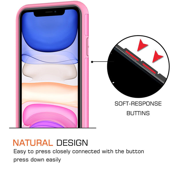 apple iphone 11 glitter hybrid case - hot pink - www.coverlabusa.com
