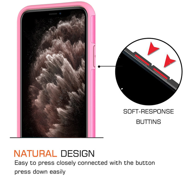 apple iphone 11 pro glitter hybrid case - hot pink - www.coverlabusa.com