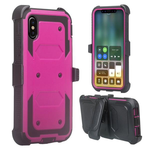 Apple iPhone 11 pro max heavy duty holster case - purple - www.coverlabusa.com