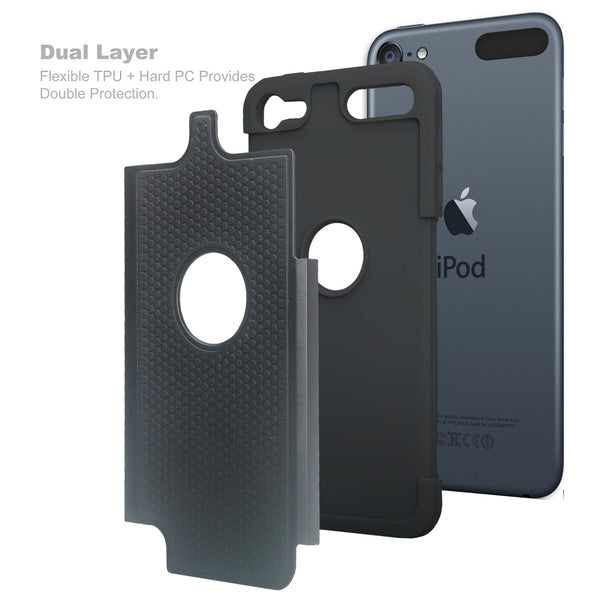 apple ipod touch 5 heavy duty dual layer armored protective hybrid case - www.coverlabusa.com