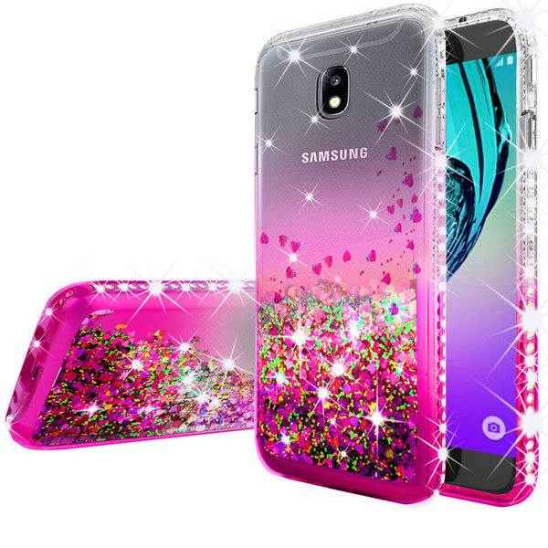 clear liquid phone case for samsung galaxy j3 (2018) - hot pink - www.coverlabusa.com