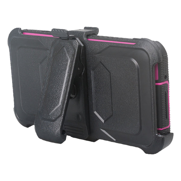 samsung galaxy j3 2018 heavy duty holster case - purple - www.coverlabusa.com