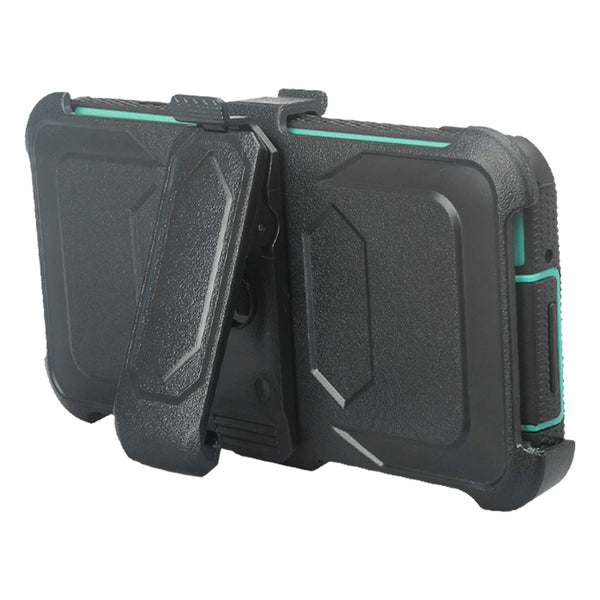samsung galaxy j3 2018 heavy duty holster case - teal - www.coverlabusa.com