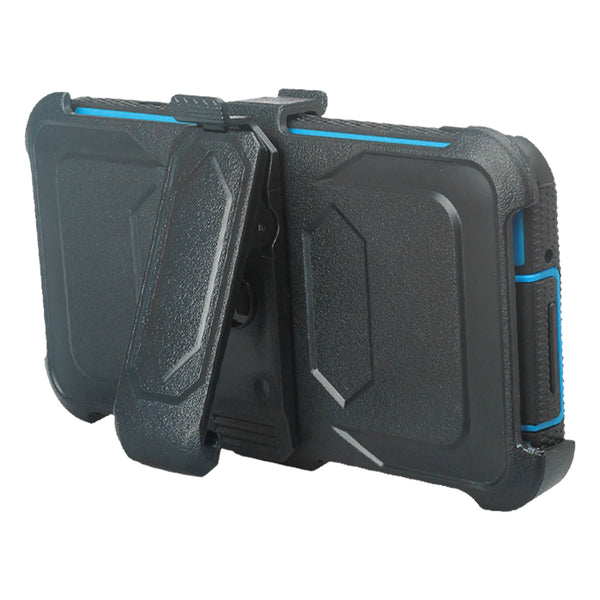samsung galaxy j3 2018 heavy duty holster case - blue - www.coverlabusa.com