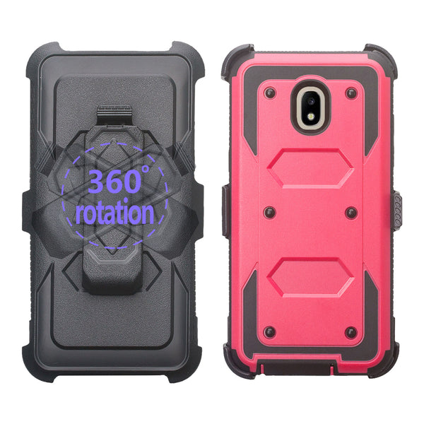 samsung galaxy j3 2018 heavy duty holster case - hot pink - www.coverlabusa.com