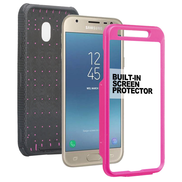 samsung galaxy j3 2018 heavy duty holster case - purple - www.coverlabusa.com