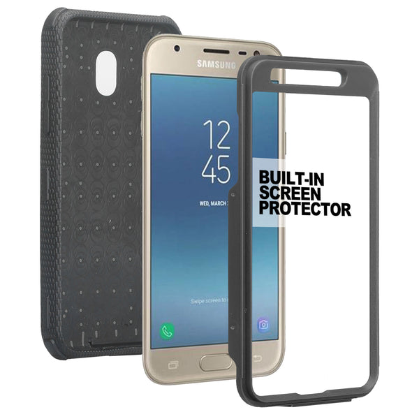 samsung galaxy j3 2018 heavy duty holster case - black - www.coverlabusa.com