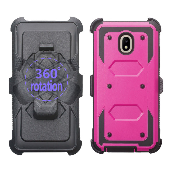 samsung galaxy j3 2018 heavy duty holster case - purple - www.coverlabusa.com