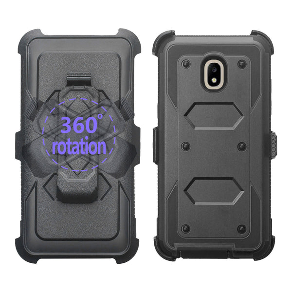 samsung galaxy j3 2018 heavy duty holster case - black - www.coverlabusa.com