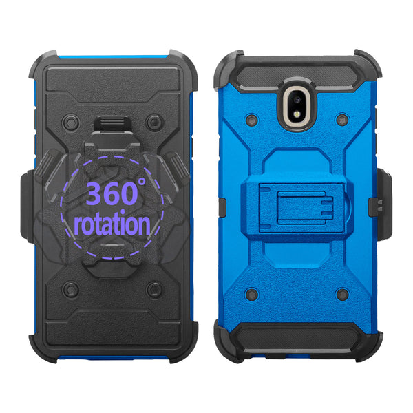 Samsung Galaxy J3 2018 Hybrid Holster Case - Blue - www.coverlabusa.com