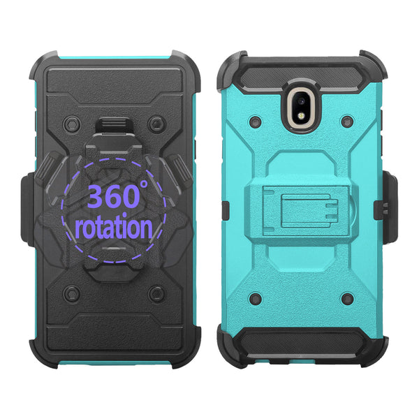 Samsung Galaxy J3 2018 Hybrid Holster Case - Teal - www.coverlabusa.com