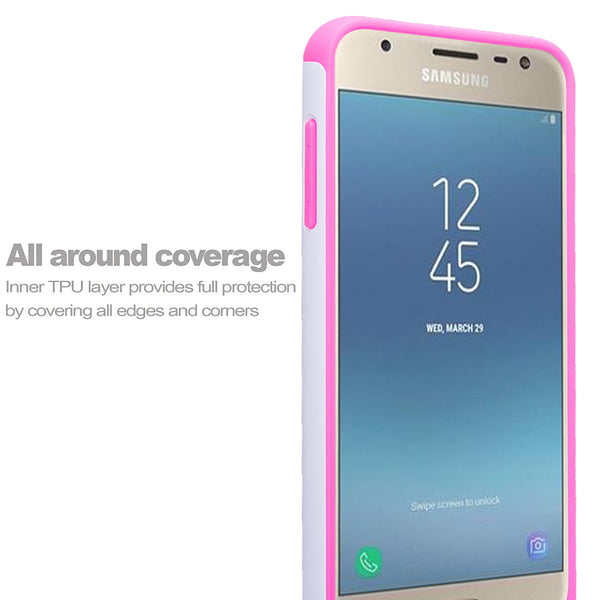 samsung galaxy j3 (2018) case crystal rhinestone - white unicorn - www.coverlabusa.com