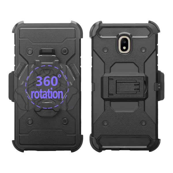 Samsung Galaxy J3 2018 Hybrid Holster Case - Black - www.coverlabusa.com