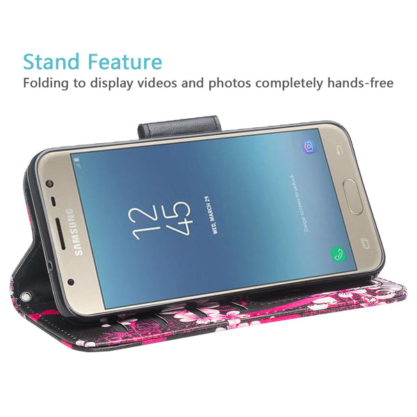 Samsung Galaxy J3 (2018) Wallet Case - heart butterflies - www.coverlabusa.com