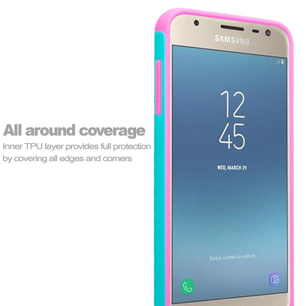 samsung galaxy j3 (2018) case crystal rhinestone - rainbow unicorn - www.coverlabusa.com