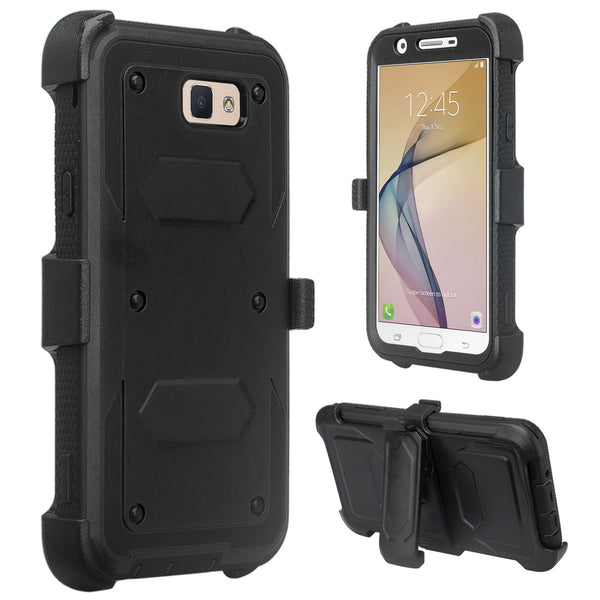 galaxy j7(2017) heavy duty holster case - black - www.coverlabusa.com