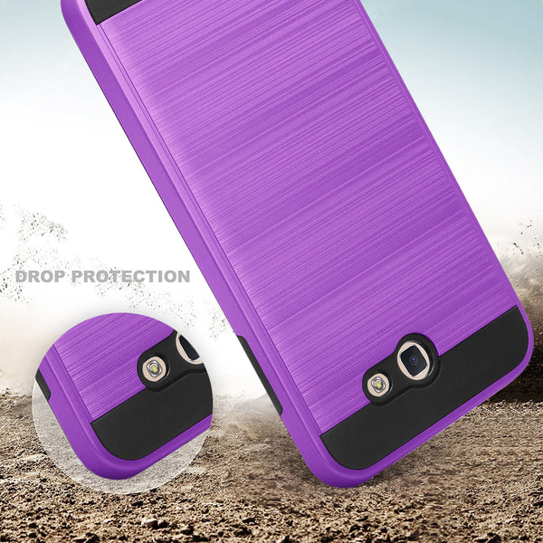 Samsung Galaxy j7 Sky Pro, J7 2017, J7 V, J7 Perx case - brush blue - www.coverlabusa.com