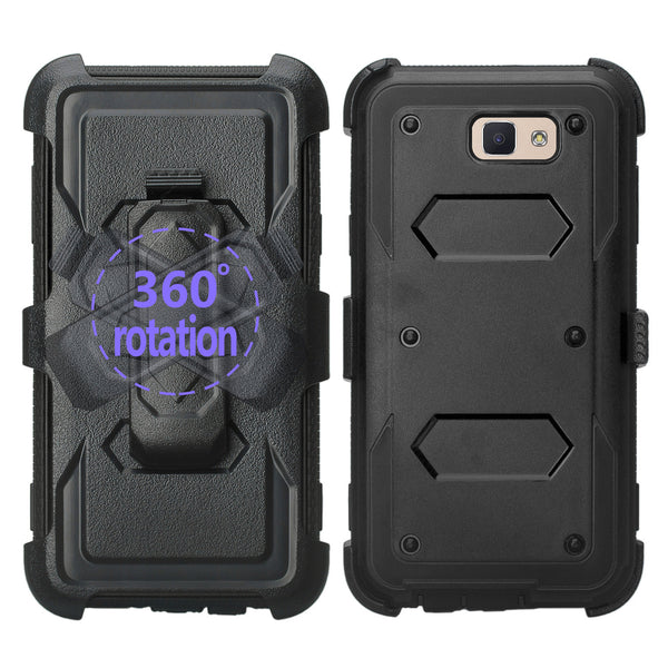 galaxy j7(2017) heavy duty holster case - black - www.coverlabusa.com