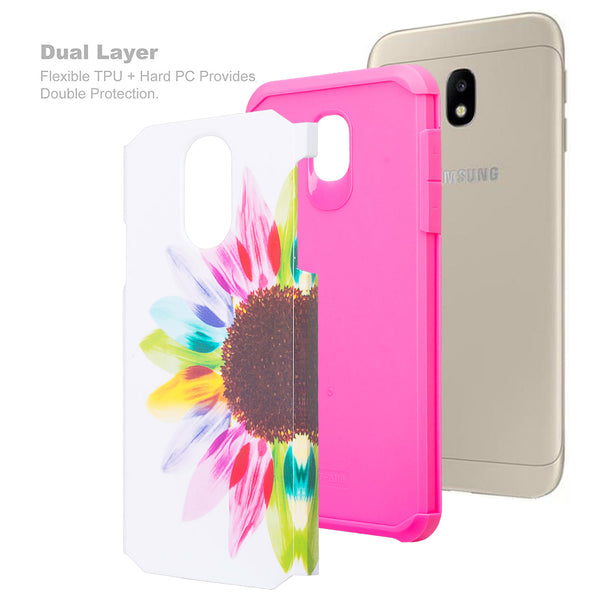 samsung galaxy j3 2018 hybrid case - vivid sunflower - www.coverlabusa.com