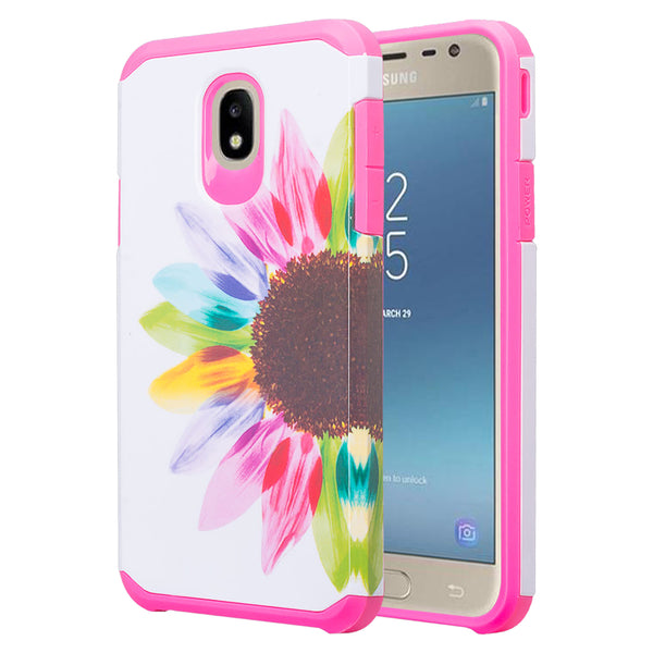 samsung galaxy j3 2018 hybrid case - vivid sunflower - www.coverlabusa.com