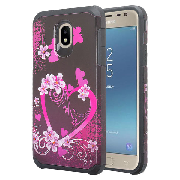 samsung galaxy j3 2018 hybrid case - heart butterflies - www.coverlabusa.com