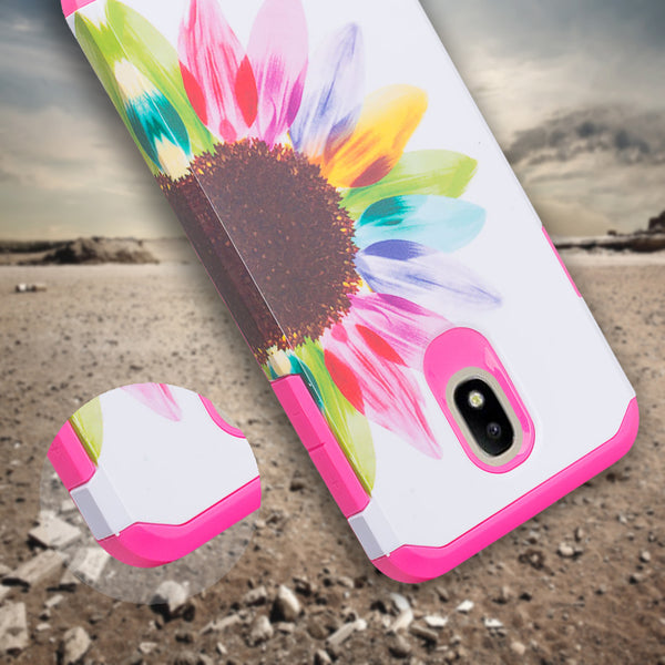 samsung galaxy j3 2018 hybrid case - vivid sunflower - www.coverlabusa.com