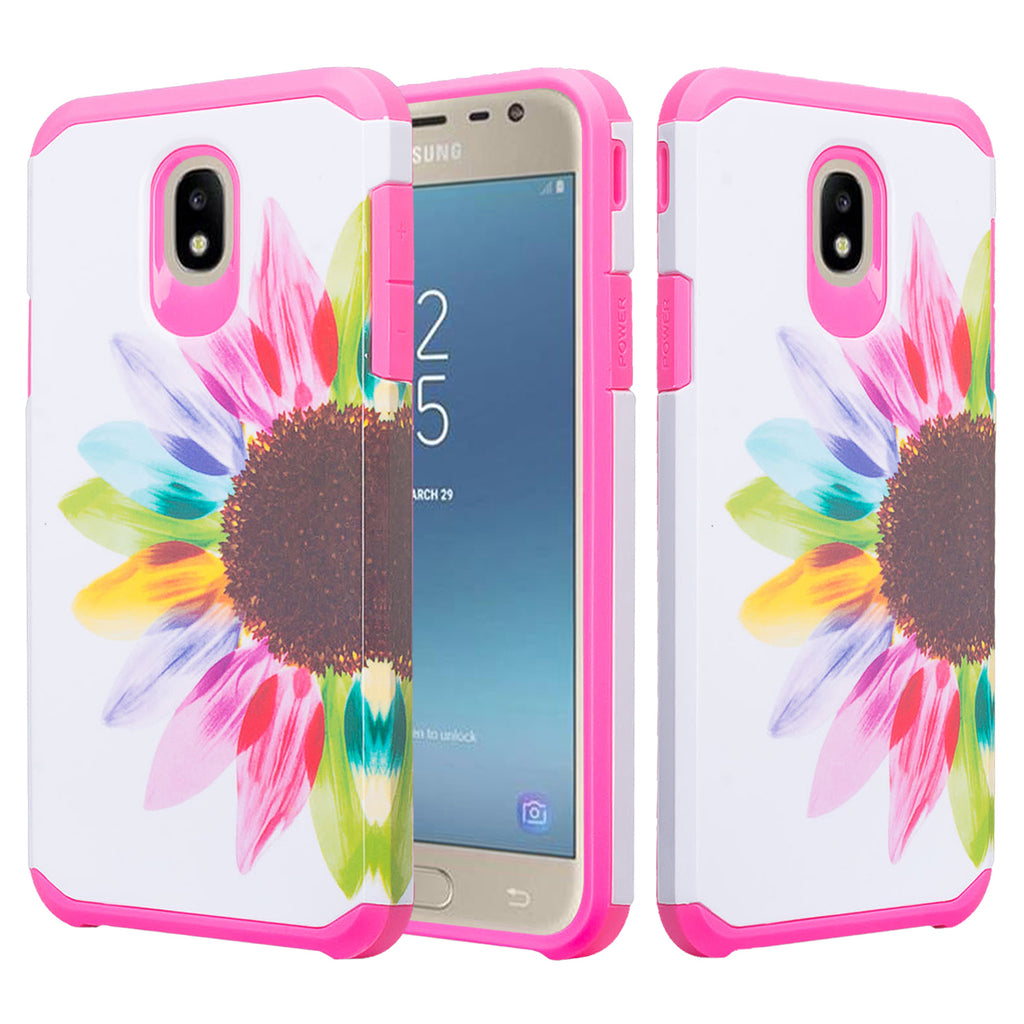 samsung galaxy j3 2018 hybrid case - vivid sunflower - www.coverlabusa.com