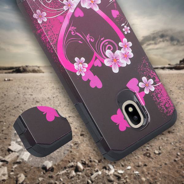 samsung galaxy j3 2018 hybrid case - heart butterflies - www.coverlabusa.com
