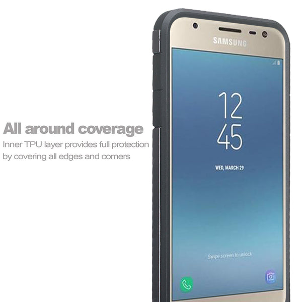 samsung galaxy j3 2018 hybrid case - blue butterfly - www.coverlabusa.com