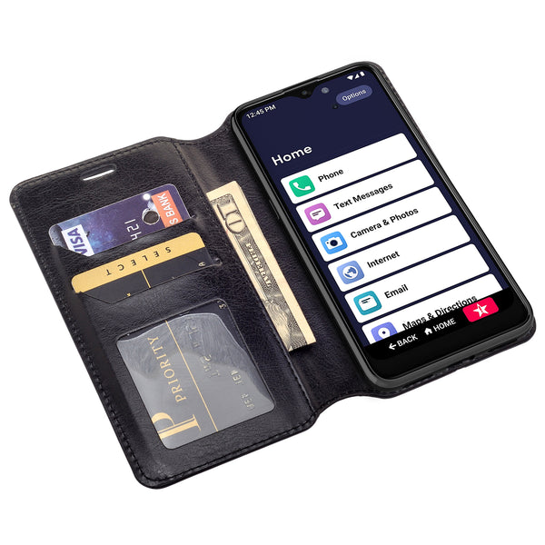 alcatel jitterbug smart 3 wallet case - black - www.coverlabusa.com